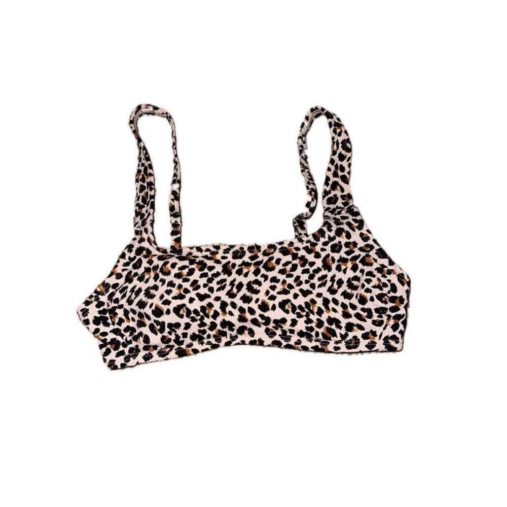 Leopard Print Bikini Top